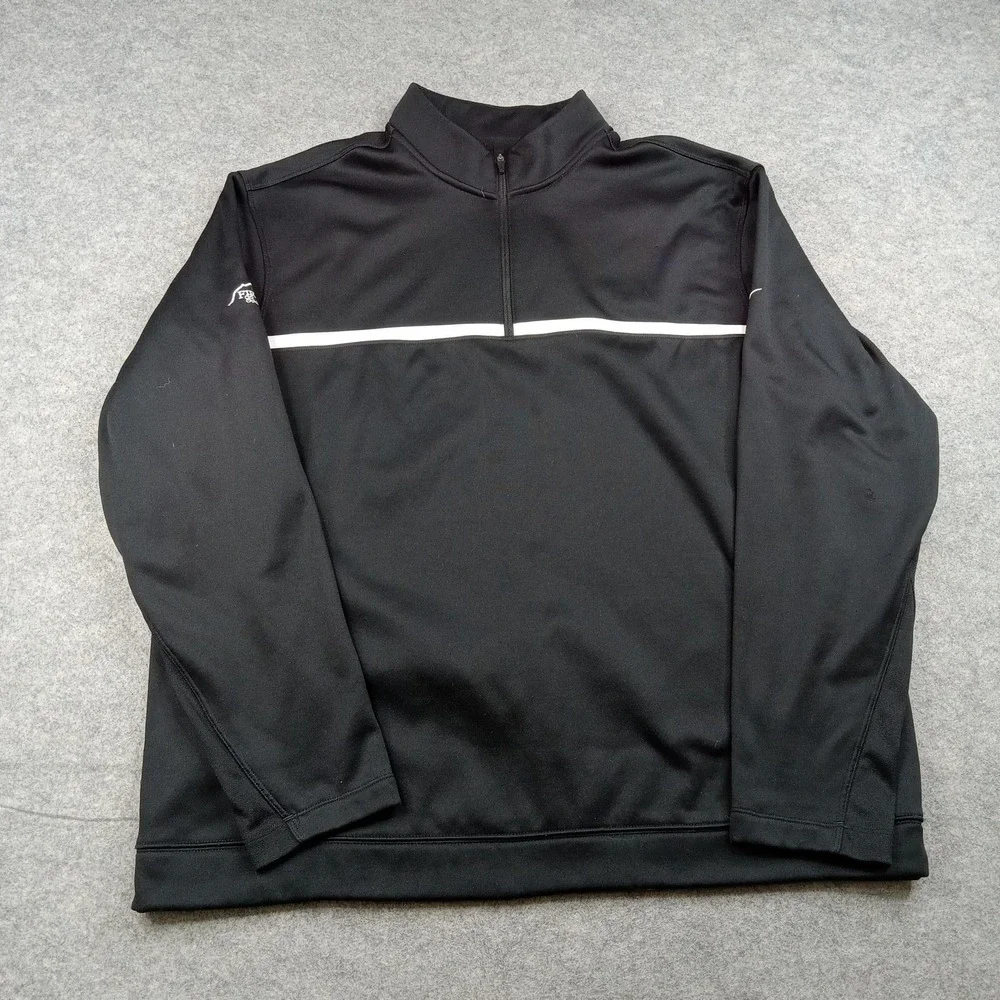 Nike Golf Sweatshirt Mens XL Black Therma-Fit 1/4 Zip Fleece Pullover 482198-010